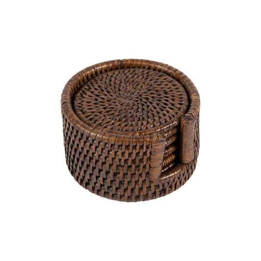 Rattan 6'lı Rattan Bardak Altlığı