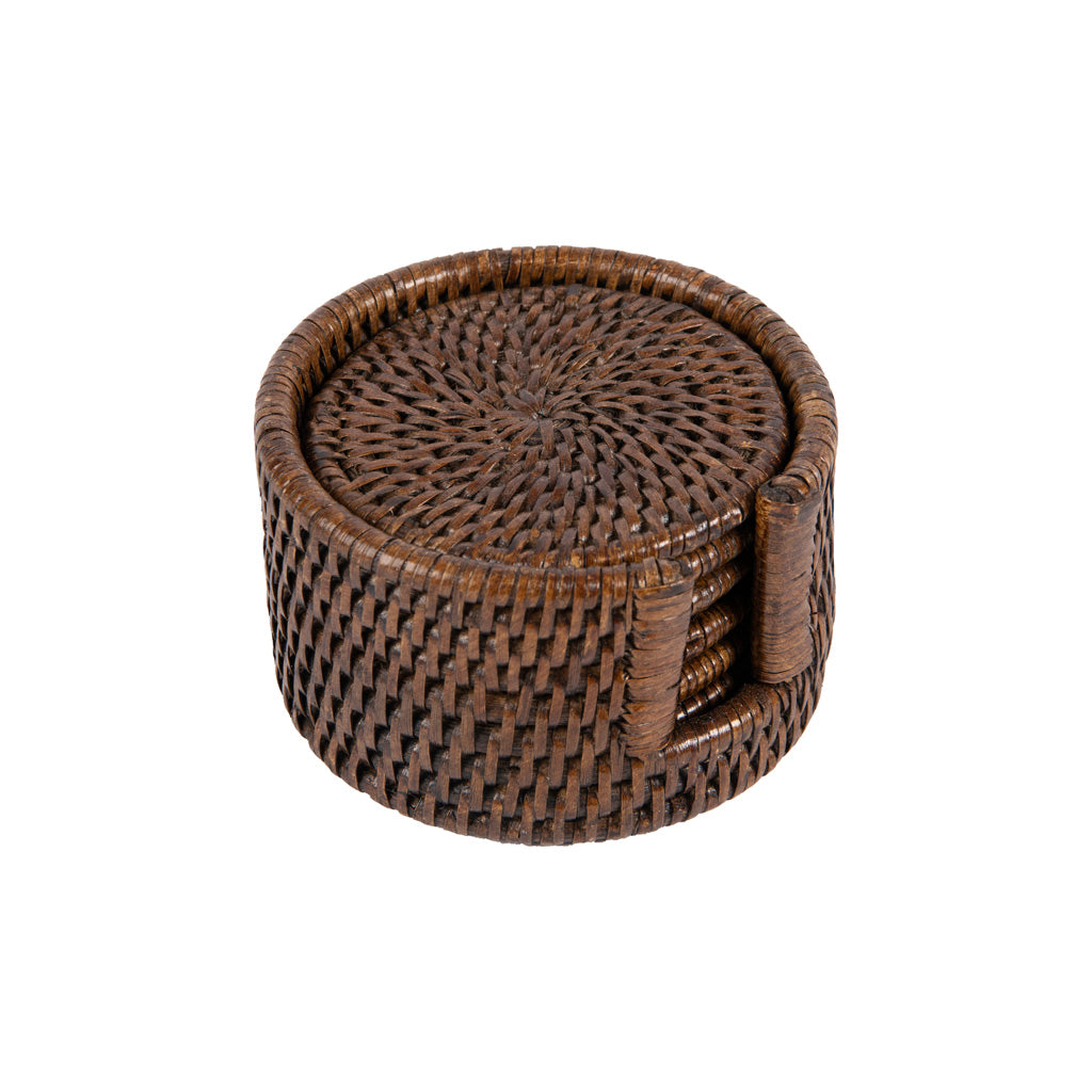 Rattan 6'lı Rattan Bardak Altlığı
