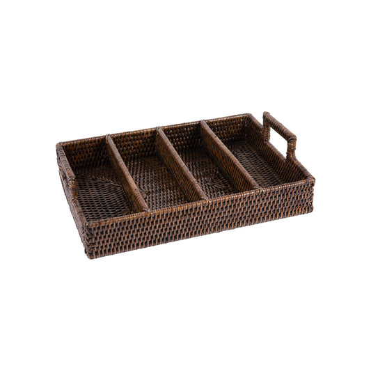 Rattan Çatal Bıçak Tepsisi