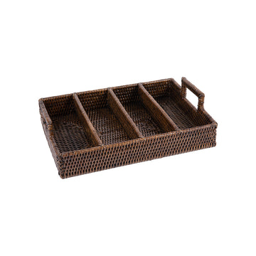 Rattan Çatal Bıçak Tepsisi