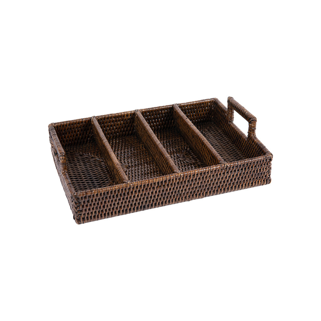 Rattan Çatal Bıçak Tepsisi