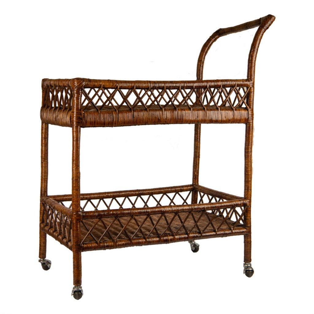 Luxuria-Alohalife-Rattan Hasır Servis Arabası