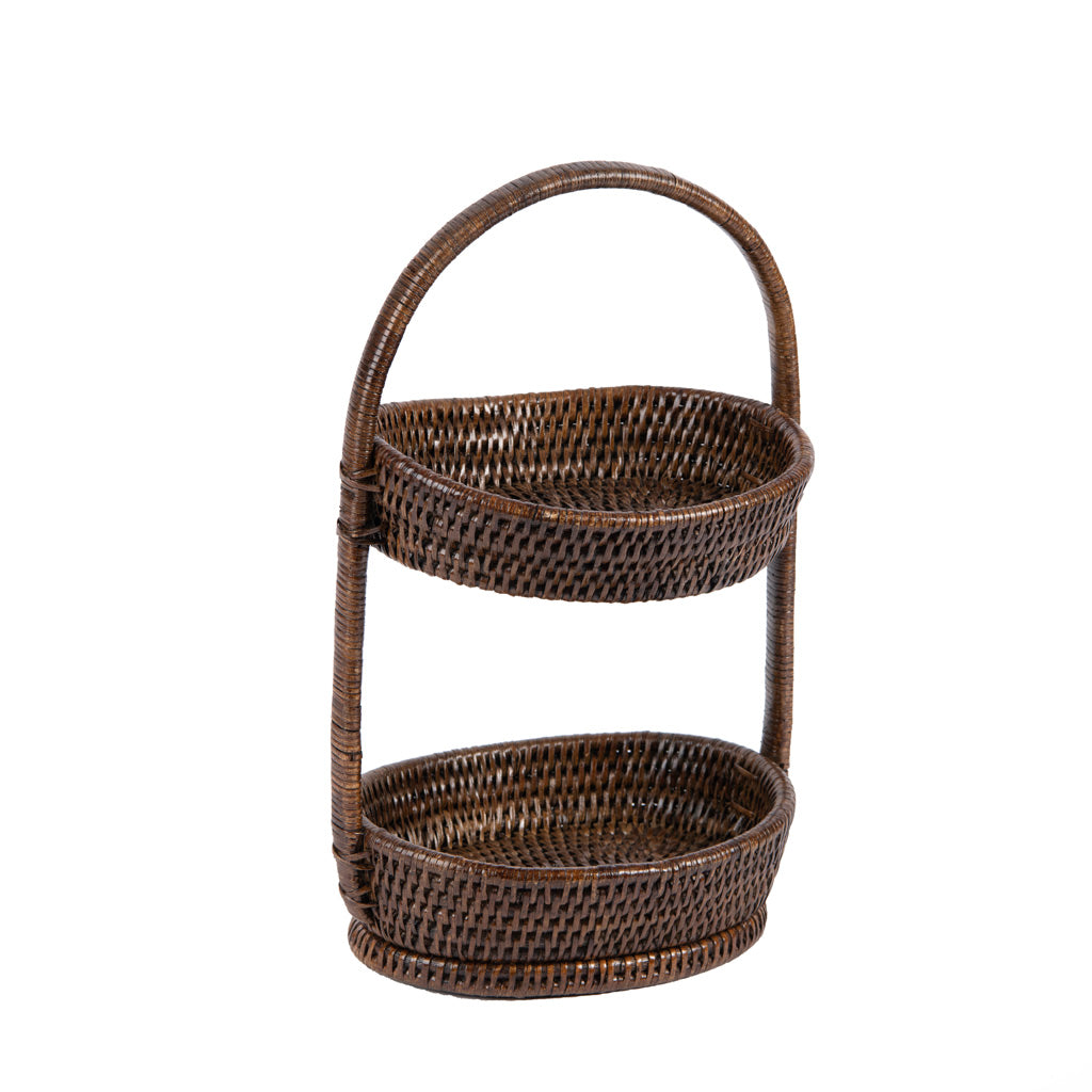 Rattan İki Katlı Servis