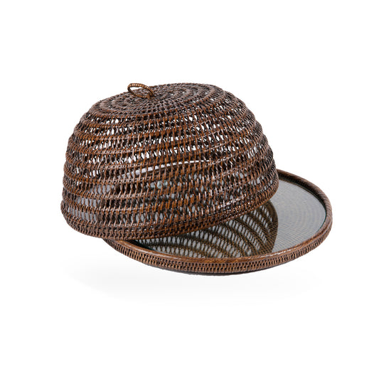 Rattan Kapaklı Yuvarlak Servis