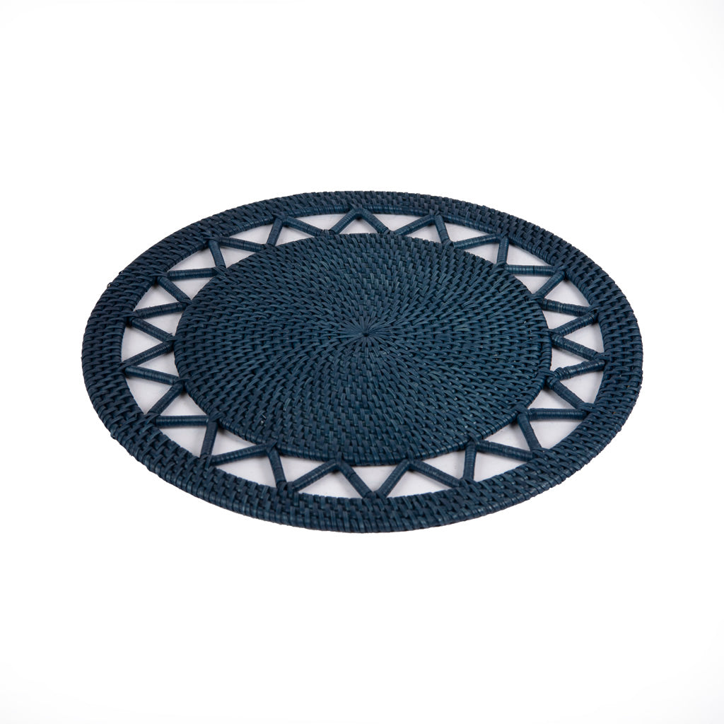 Rattan Lacivert Amerikan Servis