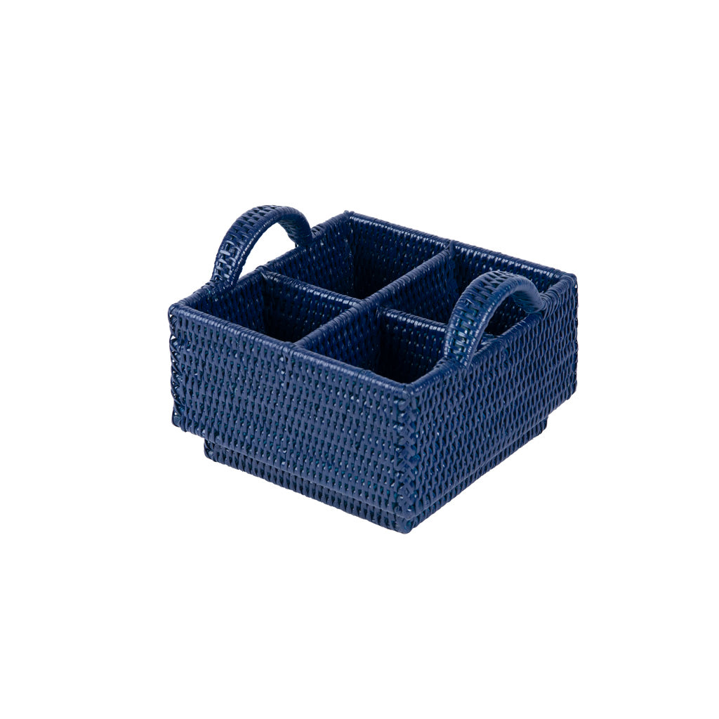 Rattan Lacivert Çatal Bıçaklık