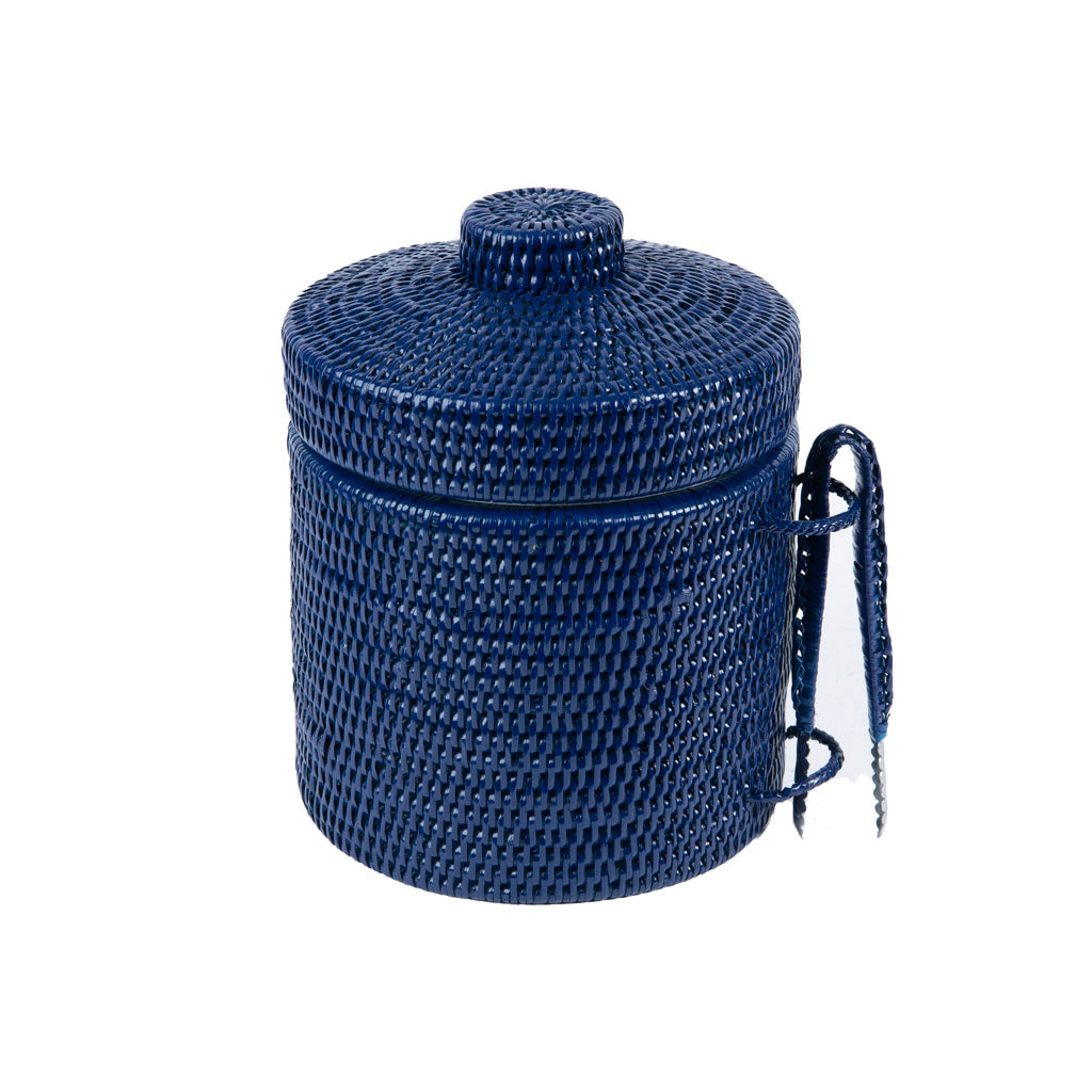 Rattan Lacivert Maşalı Buz Kovası