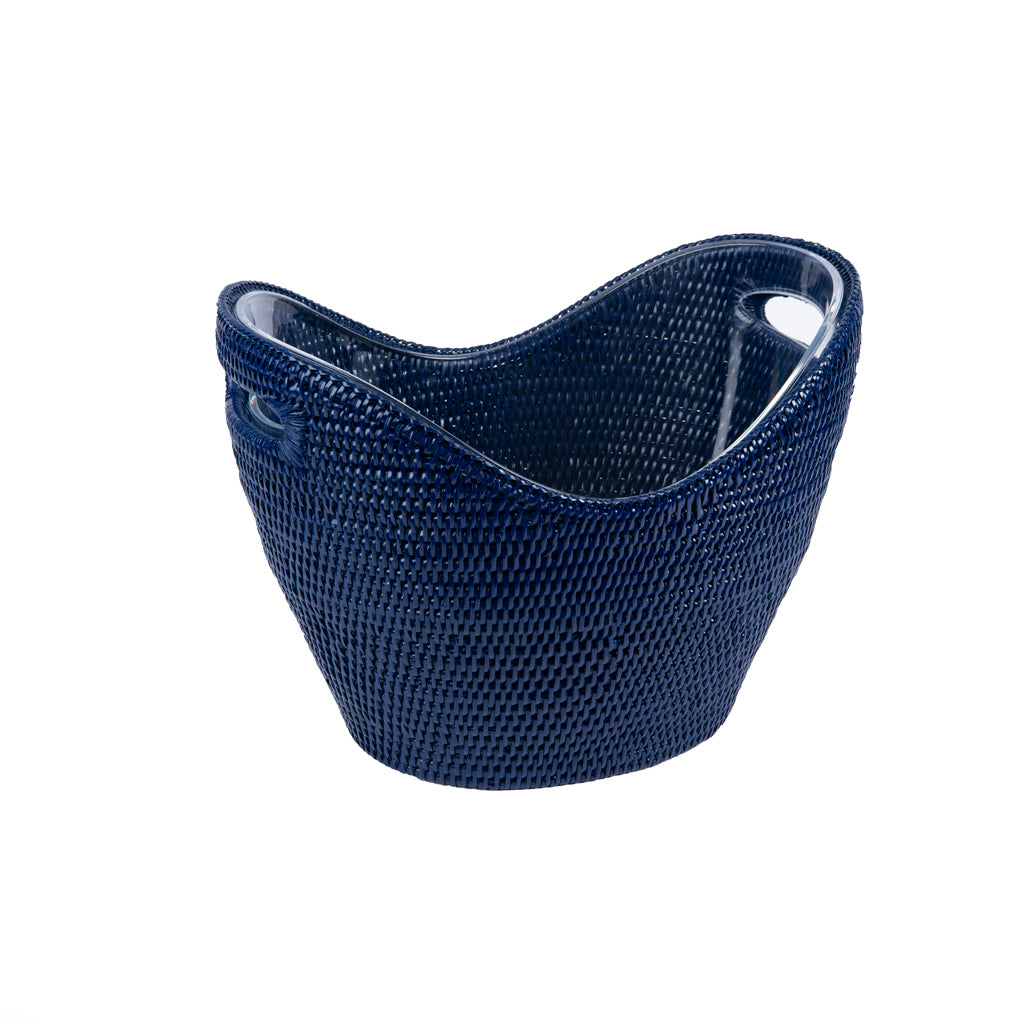 Rattan Lacivert Şampanya Kovası