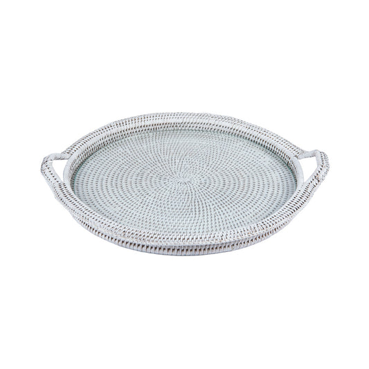 Rattan Yuvarlak Beyaz Peynir Servisi