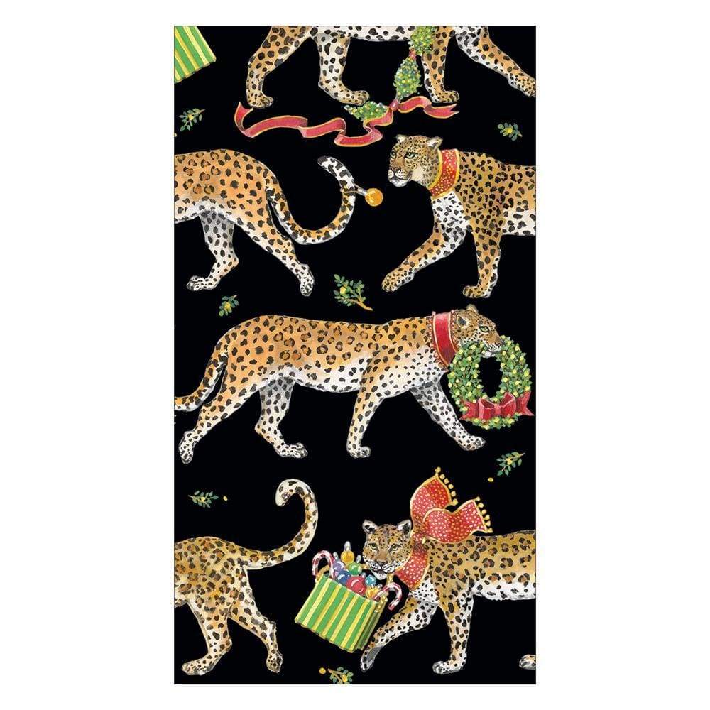 Yılbaşı Temalı Leopar Desenli Dikdörtgen Peçete