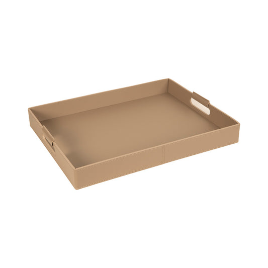 Ginepro Vizon Rengi Deri Kulplu Tepsi 50,5x39 cm