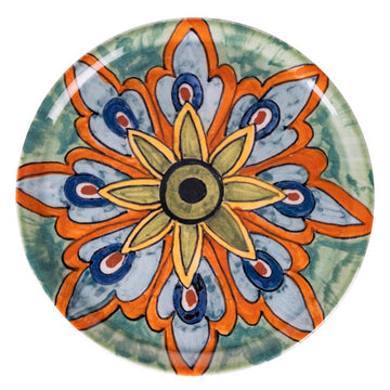 Infinito Çok Renkli Çiçek Desenli Servis Tabağı