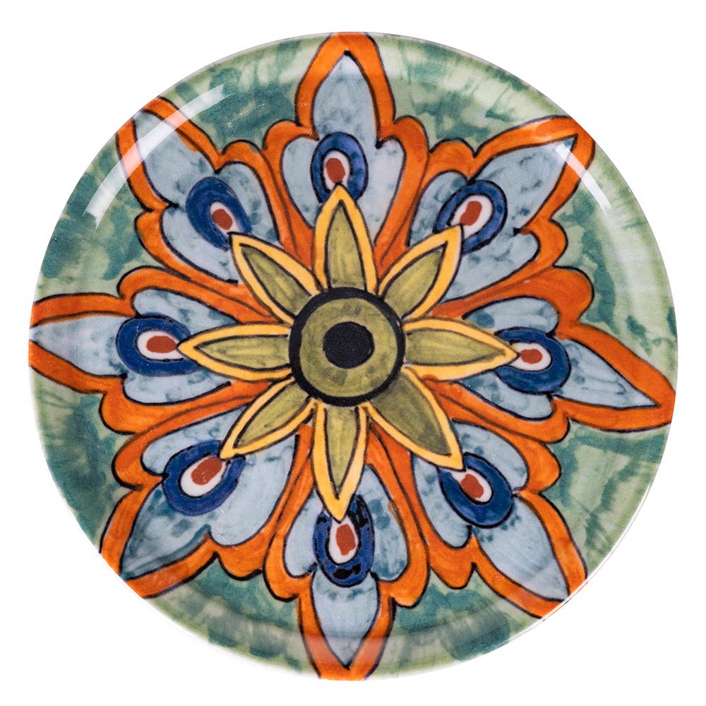 Infinito Çok Renkli Çiçek Desenli Servis Tabağı