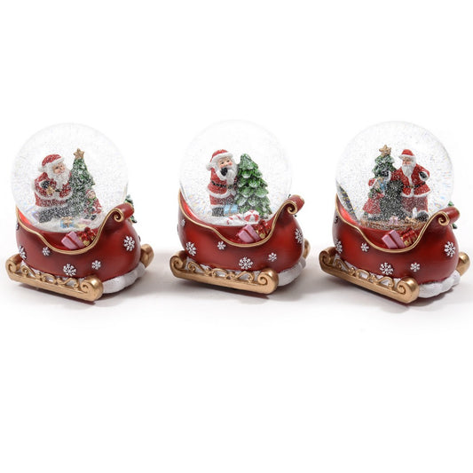Kızaklı Noel Babalı Müzik Kutusu