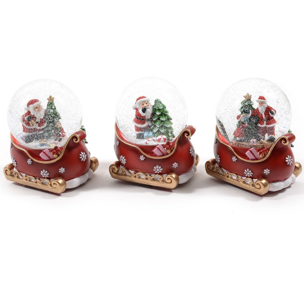 Kızaklı Noel Babalı Müzik Kutusu