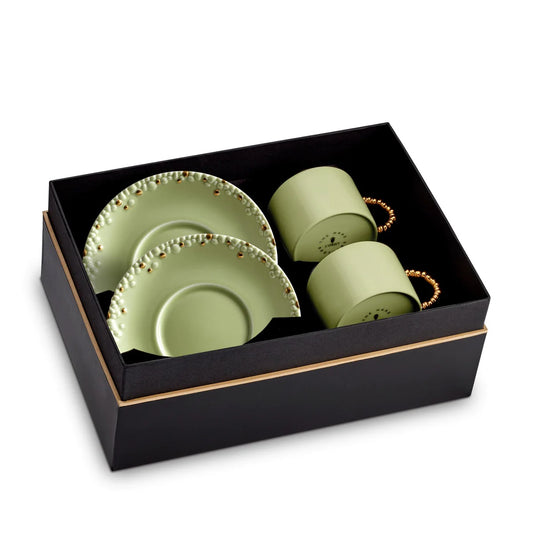 Haas Majove Matcha Altın 2'Li Çay Fincanı ve Tabağı