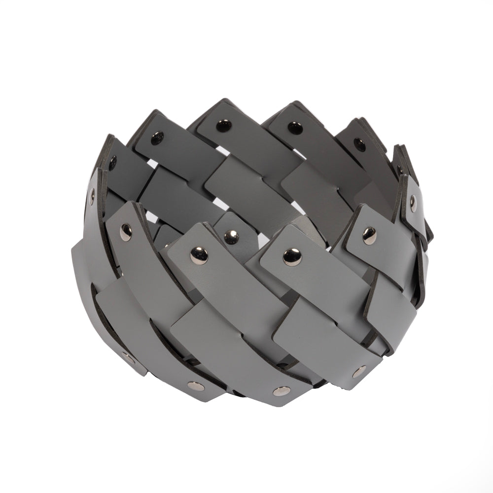 Almeria Koyu Gri Yuvarlak Sepet 20x13 cm