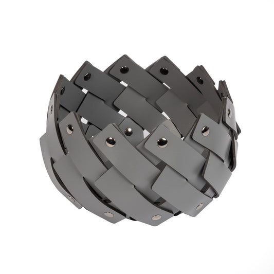 Almeria Koyu Gri Yuvarlak Sepet 20x13 cm