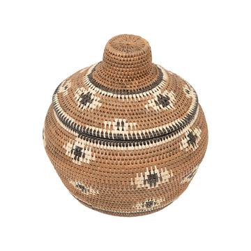 Rattan Taba Afrika Motifli Sepet