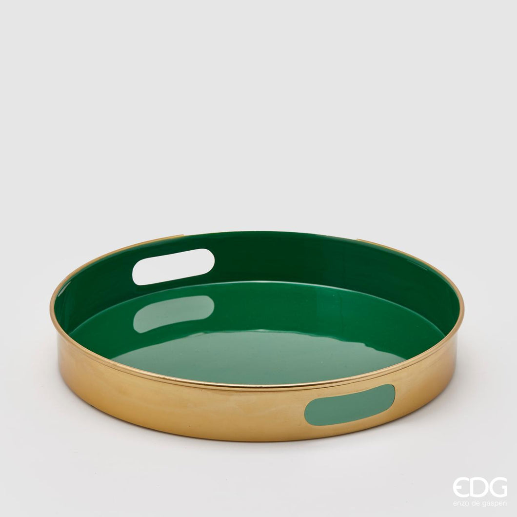 Yeşil Altın Metal Tepsi
