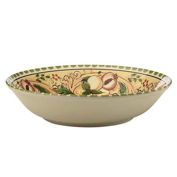 Şeftali Desenli Yuvarlak Seramik Servis 30 cm