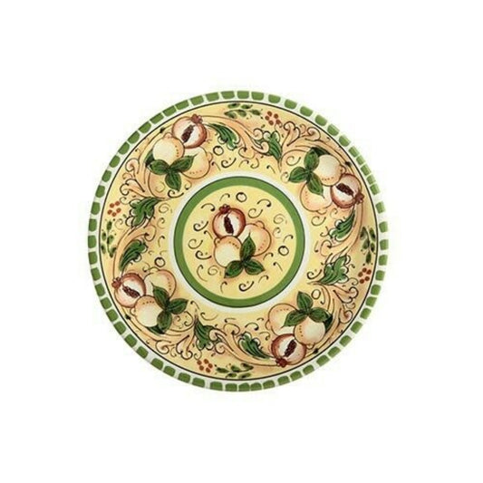 Şeftali Desenli Yuvarlak Seramik Servis 31 cm
