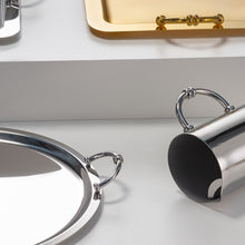 Görseli Galeri görüntüleyiciye yükleyin, Ferrara Yuvarlak Kulplu Gümüş Tepsi
