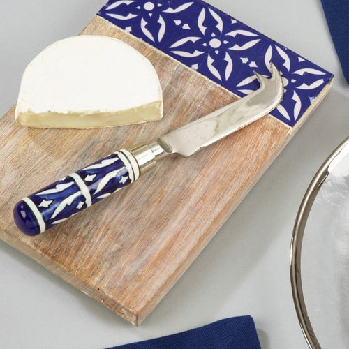 Luxuria Mavi Seramikli Peynir Tahtası Ve Bıçağı