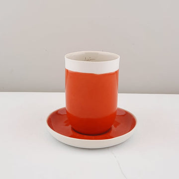 Saliha Kartal Portakal Tabaklı Küçük Espresso Fincanı