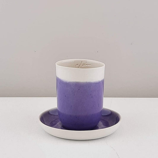 Saliha Kartal Mor Küçük Tabaklı Espresso Fincanı