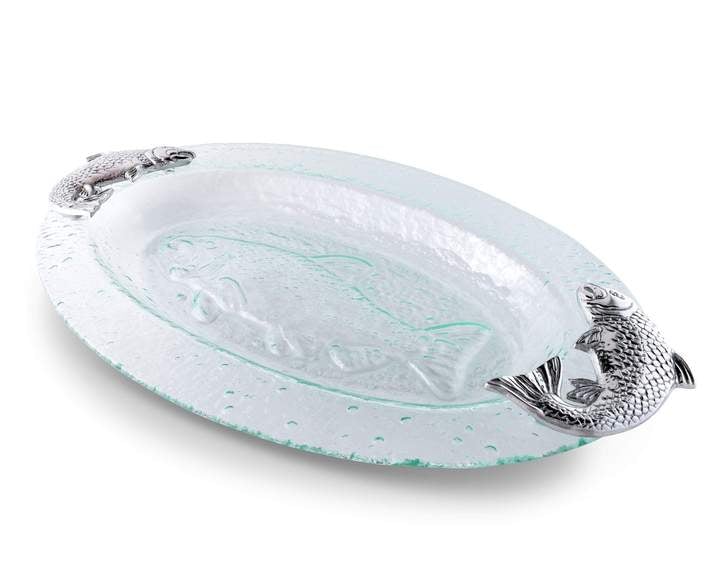 Arthur Court Cam Balıklı Oval Servis