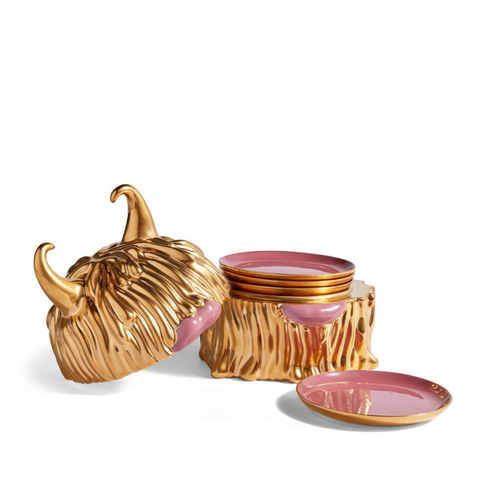L'objet Haas Lynda 4'lü Aperatif Tabağı Altın Limited Edition