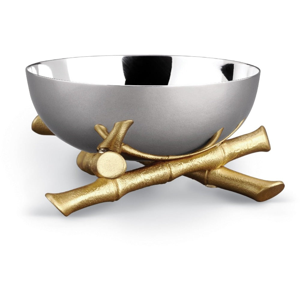 L'objet Bamboo Ayaklı Altın Kaplama Çerezlik