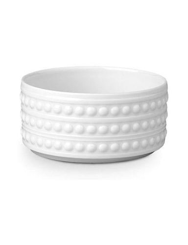 L'objet Perlee Beyaz Porselen Silindir Dekoratif Kase