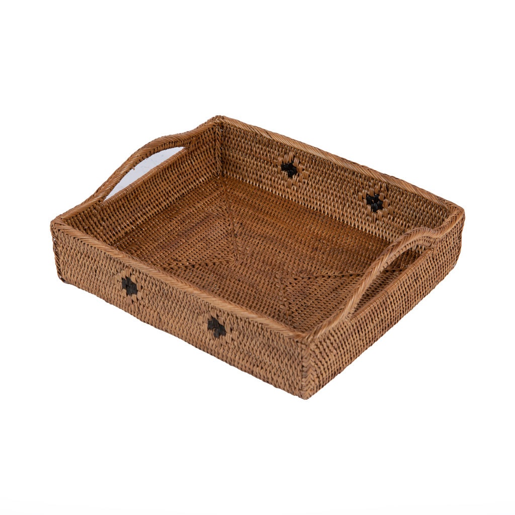 Rattan Dikdörtgen Tepsi 24x20x6 cm