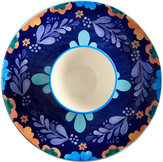 Maxwell & Williams Majolica Mavi Sosluklu Porselen Servis Tabağı