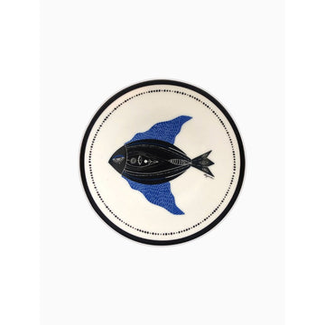 Kayansel Balık Desenli Duvar Tabağı 17 cm