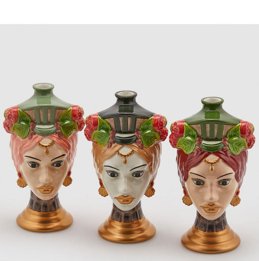 Koyu Yeşil Kadın Vazo