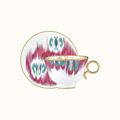 Hermès Voyage En Ikat 2'Li Çay Fincanı Ve Tabağı