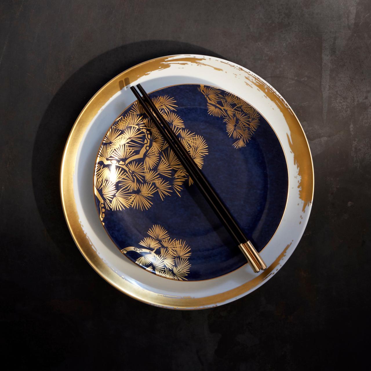 L'objet Zen Bonsai Mavi Gold Sos Tabağı